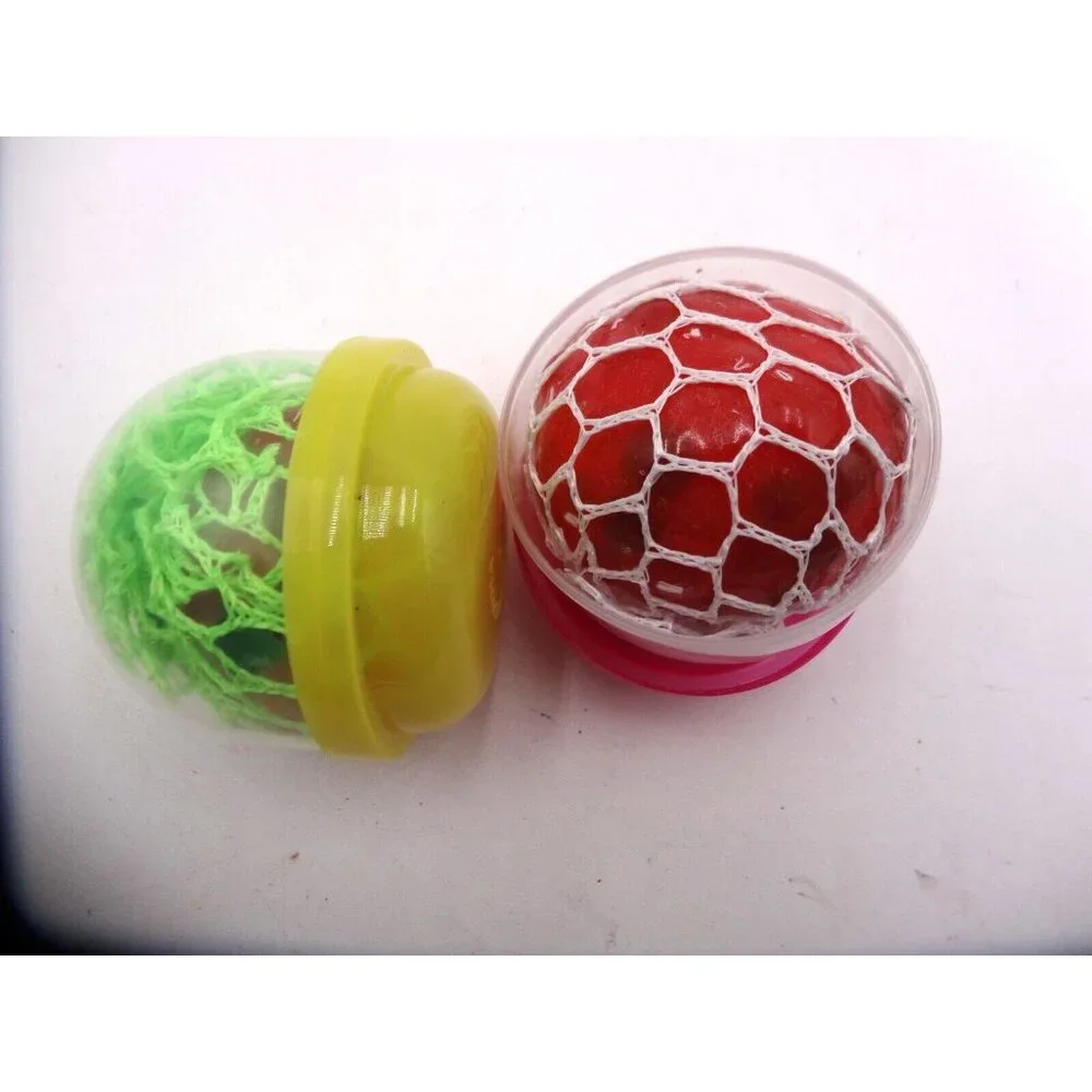 Psychedelic Ball Mesh Squeeze Ball Sensory Toys Anxiety Fidget Random Colors x 2